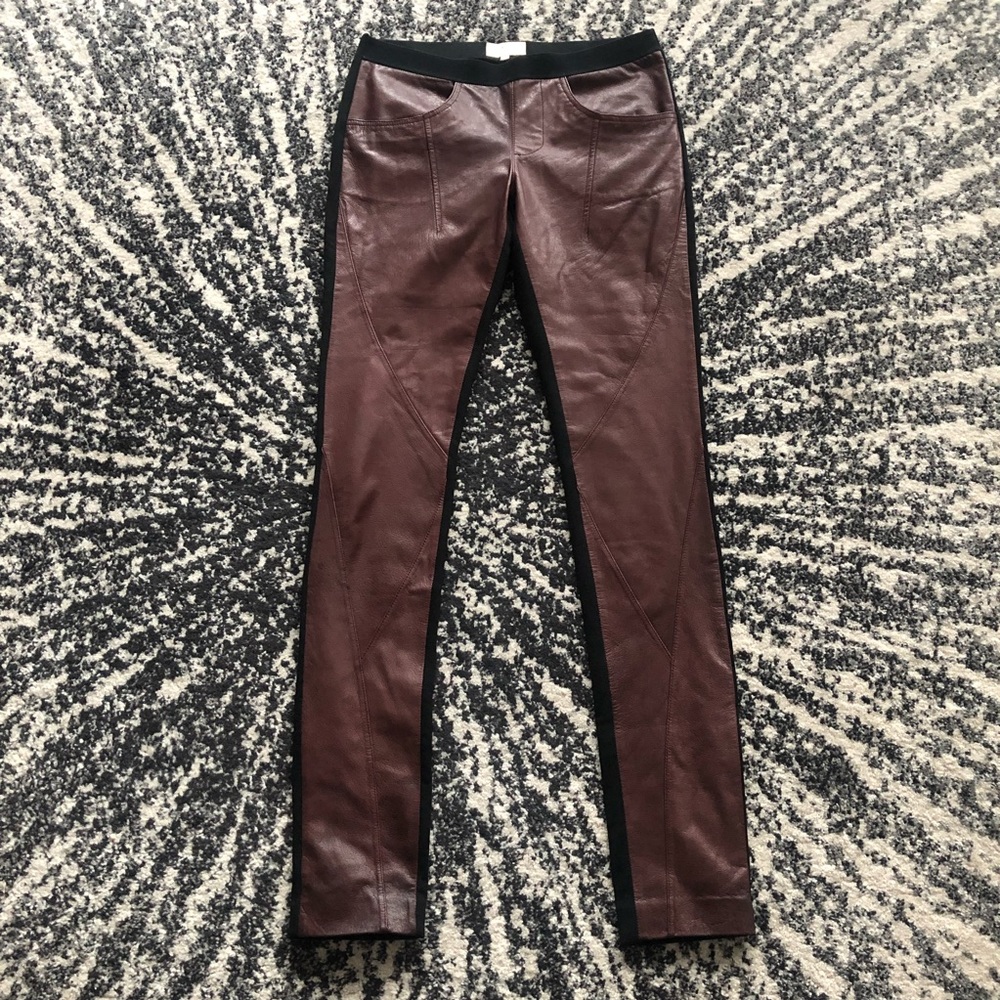 Anthropologie June Leather Ponte Pants Sz 2 NWOT